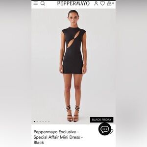 Peppermayo Special Affair Mini Dress - Black
Size 8 NWT